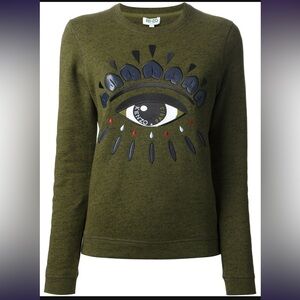 Kenzo Green Sweatshirt with Eye Design
